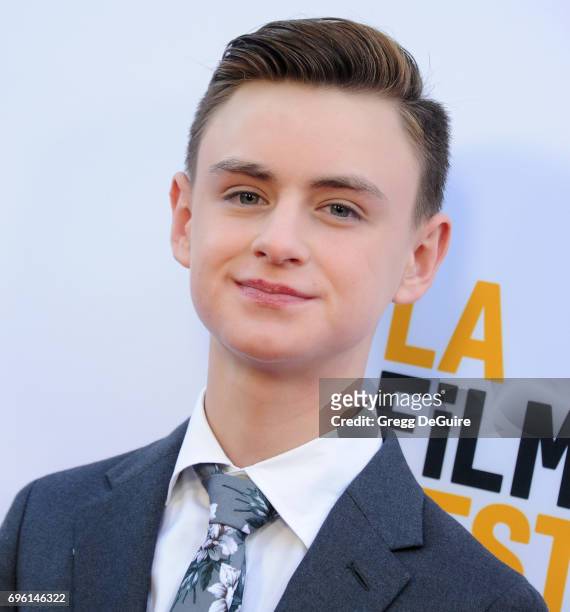Jaeden Lieberher arrives at the 2017 Los Angeles Film Festival - Opening Night Premiere Of Focus Features' "The Book Of Henry" at Arclight Cinemas...