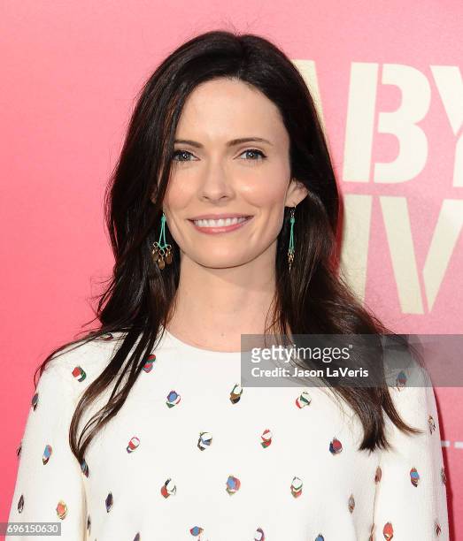 Actress Bitsie Tulloch attends the premiere of "Baby Driver" at Ace Hotel on June 14, 2017 in Los Angeles, California.