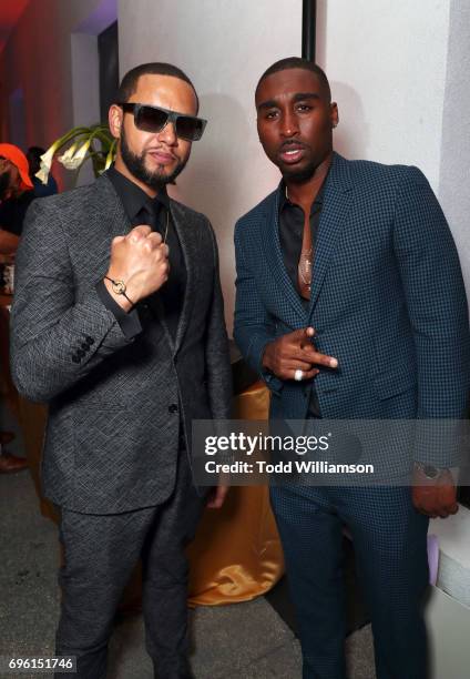 Director X and actor Demetrius Shipp Jr. At the "ALL EYEZ ON ME" Premiere at Westwood Village Theatre on June 14, 2017 in Westwood, California.