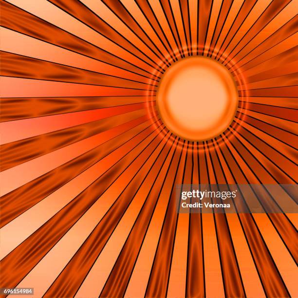 orange summer sun light burst - solar panels sunset stock illustrations