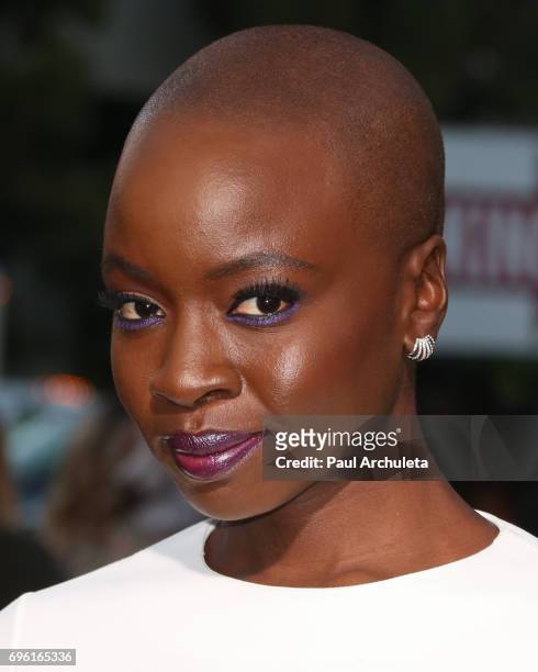 Actress Danai Gurira attends the premiere of Lionsgate's "All Eyez On Me" on June 14, 2017 in Los Angeles, California.