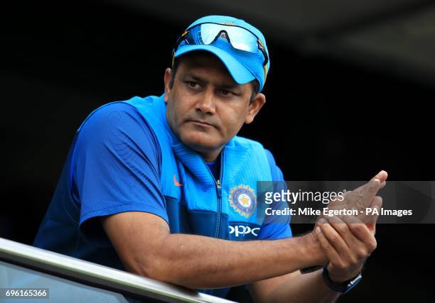 India head coach Anil Kumble before the ICC Champions Trophy, semi-final match at Edgbaston, Birmingham.