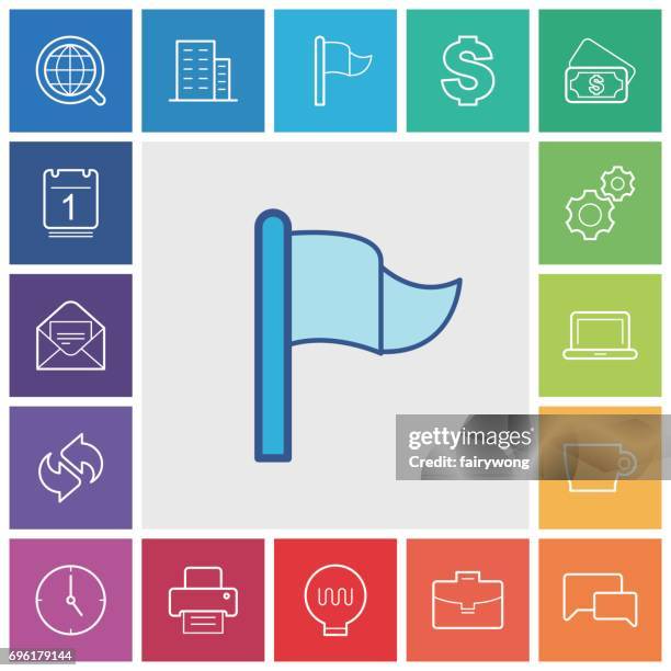 business and office icons - laptop icon solid stock illustrations