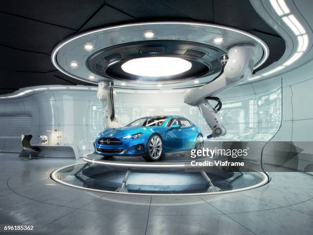 futurelab generic car - auto manufacturing stockfoto's en -beelden