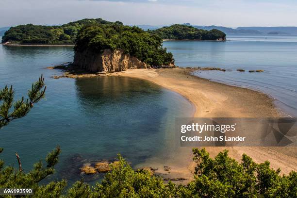 Angel Road is in reality a sandbar that connects three tiny islands with Shodoshima. During low tide visitors can walk along the sandbar. Local lore...