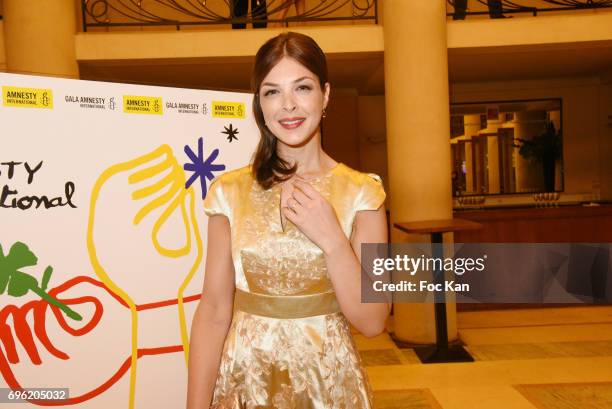 Eleonore Boccara attends Amnesty International 'Musique Contre L'Oubli' Gala Ceremony at Theatre des Champs Elysees on June14, 2017 in Paris, France.