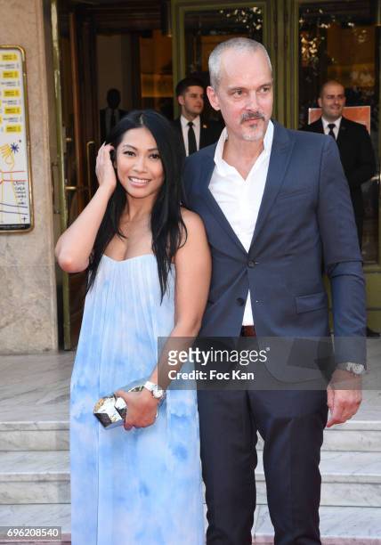 Anggun;Olivier Maury attend Amnesty International 'Musique Contre L'Oubli' Gala Ceremony at Theatre des Champs Elysees on June14, 2017 in Paris,...