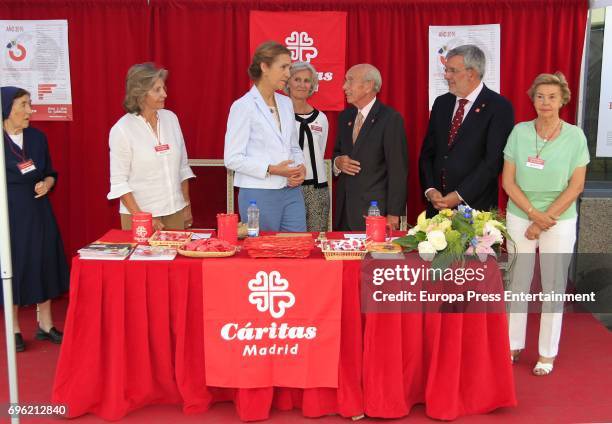 Princess Elena attends 'Charity Day' on June 15, 2017 in Madrid, Spain.