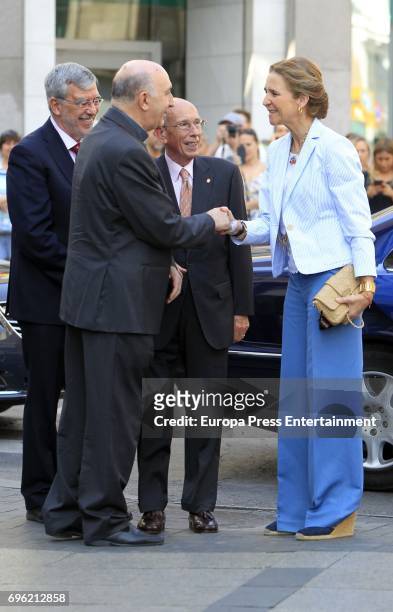 Princess Elena attends 'Charity Day' on June 15, 2017 in Madrid, Spain.