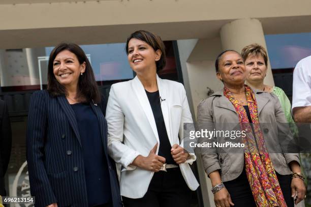 Former French Education Minister and candidate for the France's Socialist political party for the legislative elections in Villeurbanne, Najat...