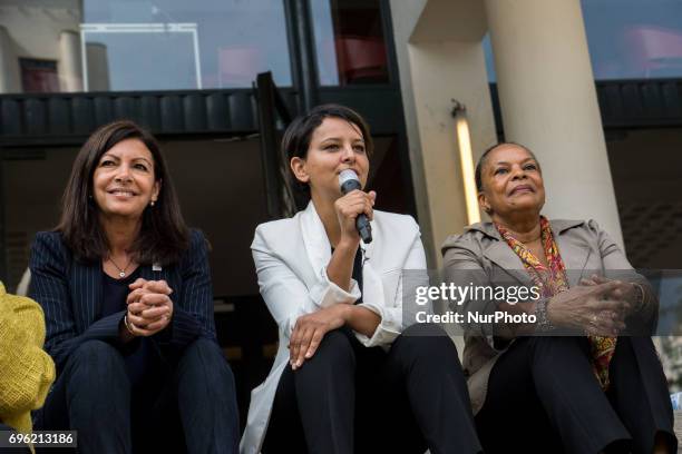 Former French Education Minister and candidate for the France's Socialist political party for the legislative elections in Villeurbanne, Najat...