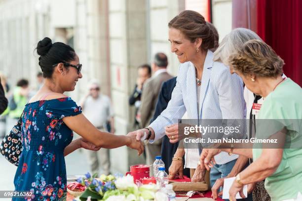 Princess Elena of Spain attends 'Charity Day' on June 15, 2017 in Madrid, Spain.