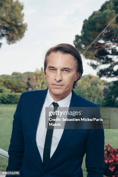 Actor Olivier Martinez is photographed for Paris Match whilst attending the Amfar Gala at the Eden Roc Hotel on May 25, 2017 in Antibes, France.