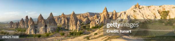 fairy chimneys of cappadocia - cappadocia stock pictures, royalty-free photos & images