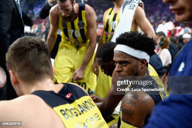 Bobby Dixon, #35 of Fenerbahce Istanbul during the Championship Game 2017 Turkish Airlines EuroLeague Final Four between Fenerbahce Istanbul v...