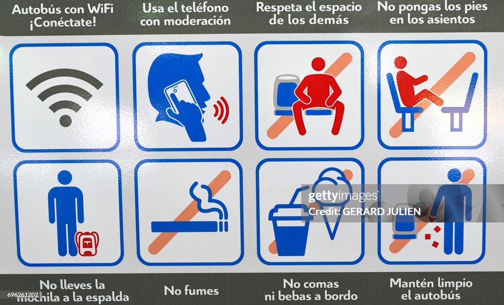 SPAIN-TRANNSPORT-CAMPAIGN-RIGHTS-MANSPREADING