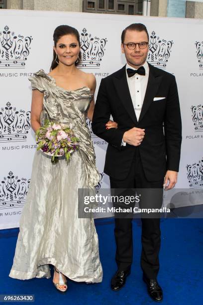 Princess Victoria and Prince Daniel of Sweden attend an award ceremony for the Polar Music Prize at Konserthuset on June 15, 2017 in Stockholm,...