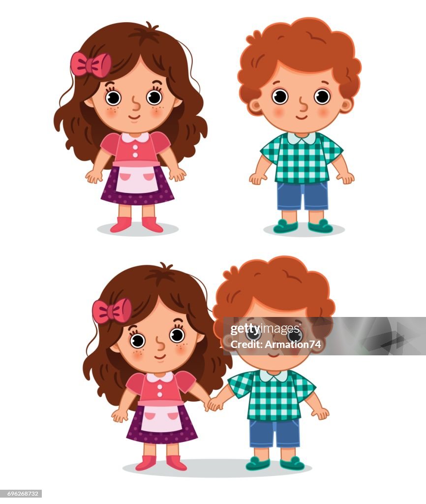 Personajes De Dibujos Animados De Los Hermanos Ilustración de stock - Getty Images Personajes De Dibujos Animados De Los Hermanos Ilustración de stock - Getty Images