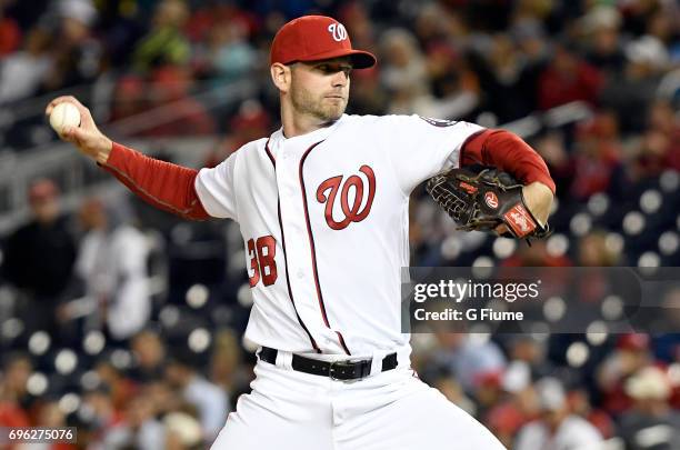 Jacob Turner of the Washington Nationals pitches against the Arizona Diamondbacks at Nationals Park on May 3, 2017 in Washington, DC.