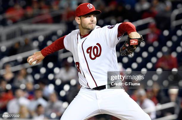 Jacob Turner of the Washington Nationals pitches against the Arizona Diamondbacks at Nationals Park on May 3, 2017 in Washington, DC.