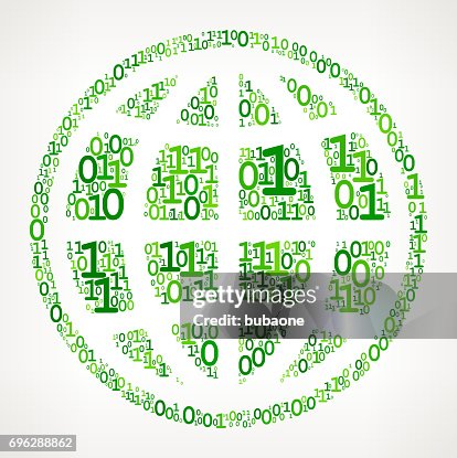 Globe Binary Code Zero One Vector Illustration Globe Binary Code Zero One Vector Illustration
