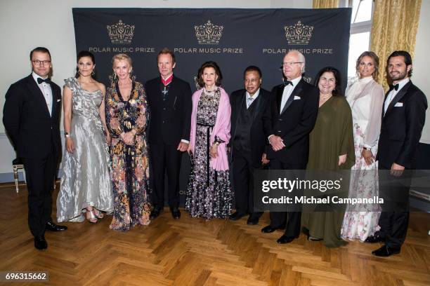 Prince Daniel of Sweden, Princess Victoria of Sweden, Trudie Styler, Sting, Queen Silvia of Sweden, Wayne Shorter, King Carl XVI Gustaf of Sweden,...