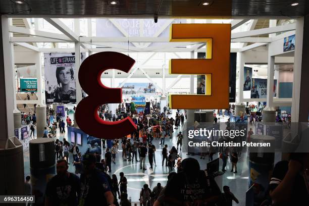 Game enthusiasts and industry attend the Electronic Entertainment Expo E3 at the Los Angeles Convention Center on June 13, 2017 in Los Angeles,...