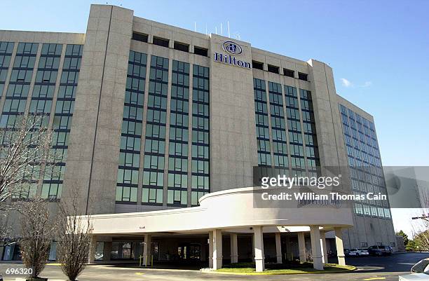 The Hilton Cherry Hill stands February 11 in Cherry Hill, NJ. A woman who was staying at the hotel, Joanne Hemstreet of Kingston, MA, died February...