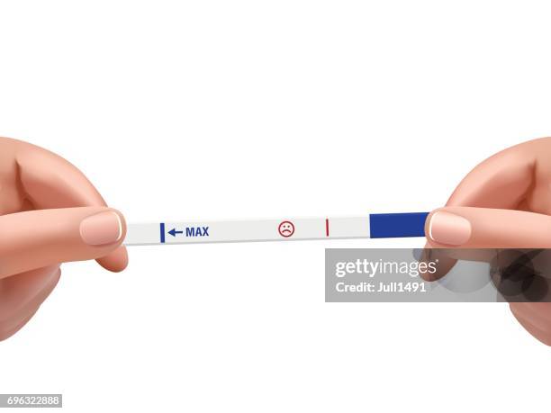 negative pregnancy test - uric acid test stock illustrations