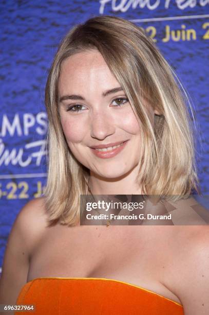 Deborah Francois attends the 6th Champs Elysees Film Festival : Opening Ceremony in Paris on June 15, 2017 in Paris, France.