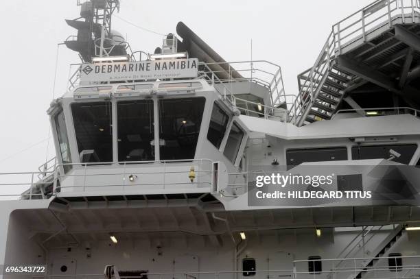 The officers' deck of the SS Nujoma, a vessel built out of partnership between mining giant De Beers and Namibian Government, is seen during its...
