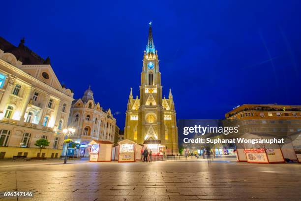 the name of mary church in novi sad - novi sad stock-fotos und bilder