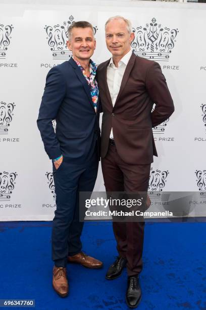 Pekka Heino and Erik Kristensen attend an award ceremony for the Polar Music Prize at Konserthuset on June 15, 2017 in Stockholm, Sweden.