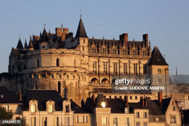 Picture shows the Amboise Castle on June 14 in Amboise, central France.