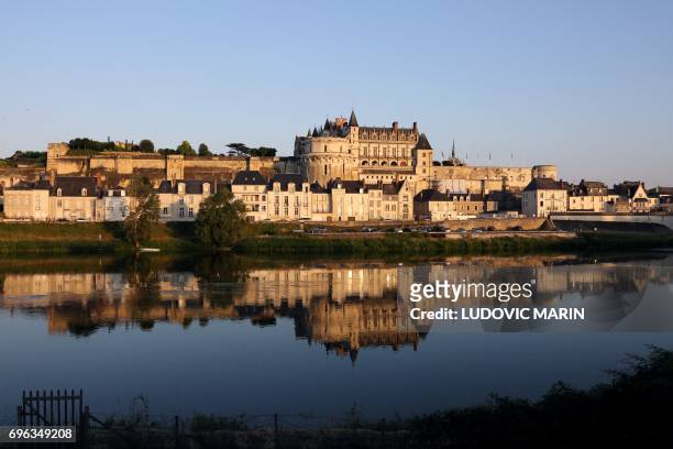Picture shows the Amboise Castle on June 14 in Amboise, central France.