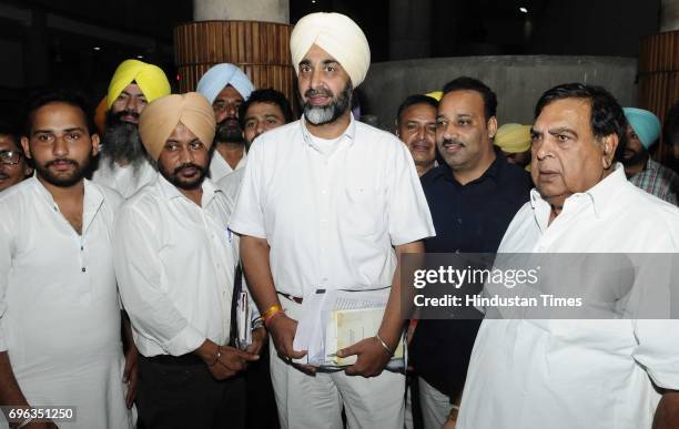 Punjab Finance Minister Manpreet Singh Badal at Punjab Vidhan Sabha Session on June 15, 2017 in Chandigarh, India.