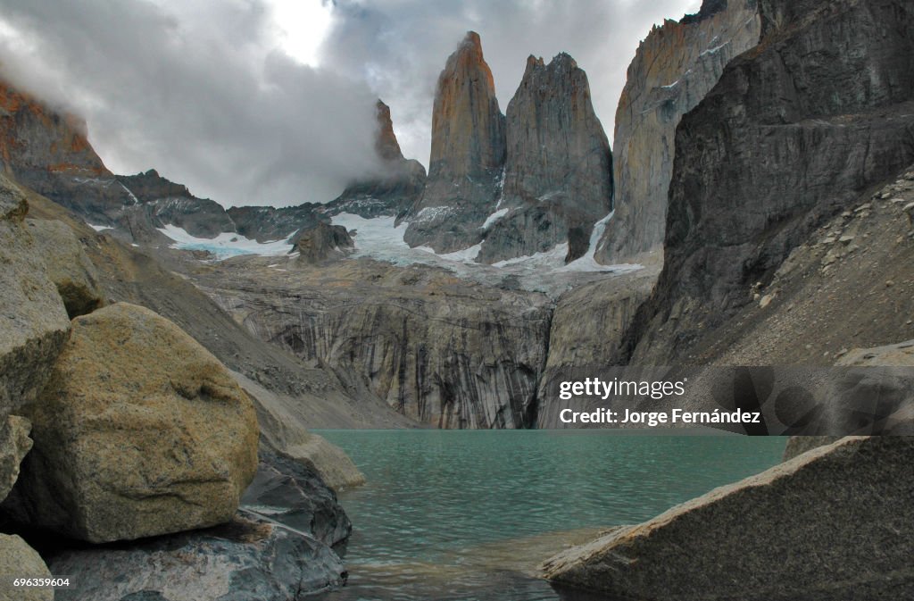 View of the Torres del Paine National Park...