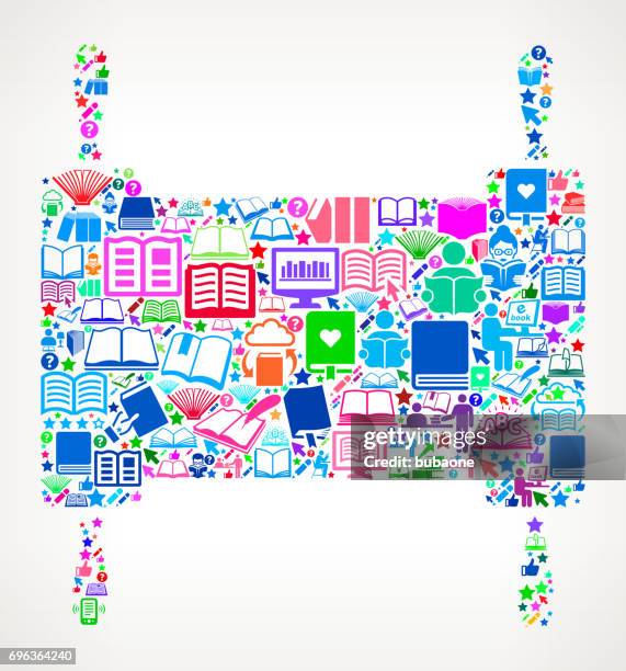 tora reading books and education vector icon background - book launch background stock illustrations