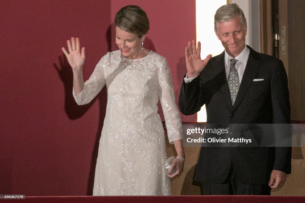 King Philippe Of Belgium And Queen Mathilde Of Belgium Attend A Concert At Palais Des Beaux Arts