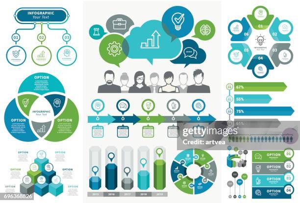 infographic elements - process graphic stock illustrations