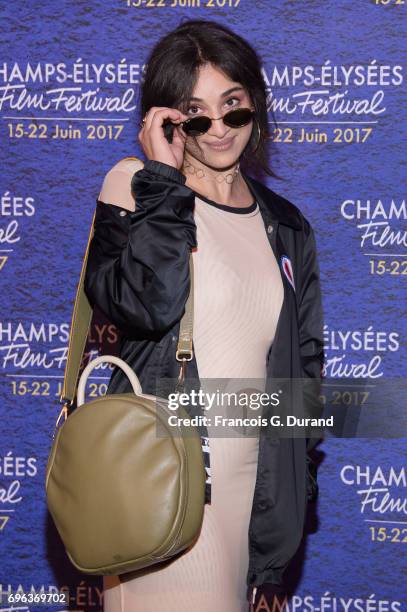 Camelia Jordana attends the 6th Champs Elysees Film Festival : Opening Ceremony in Paris on June 15, 2017 in Paris, France.