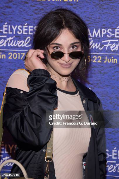 Camelia Jordana attends the 6th Champs Elysees Film Festival : Opening Ceremony in Paris on June 15, 2017 in Paris, France.