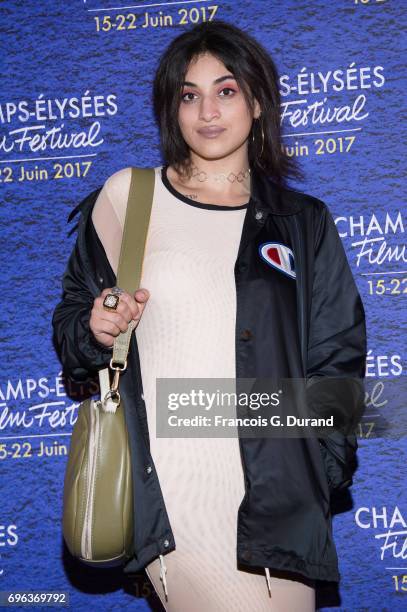 Camelia Jordana attends the 6th Champs Elysees Film Festival : Opening Ceremony in Paris on June 15, 2017 in Paris, France.