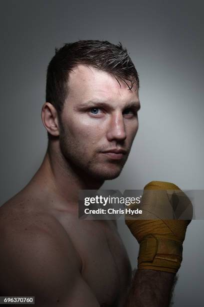 Jeff Horn poses during a training session on June 15, 2017 in Brisbane, Australia.