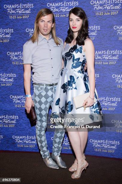 Sarah Barzyk and Christophe Guillarme attend the 6th Champs Elysees Film Festival : Opening Ceremony in Paris on June 15, 2017 in Paris, France.