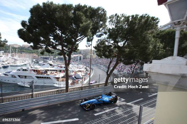 Sebastien Buemi of Switzerland during the Formula-E Championship 2017 on May 13, 2017 in Monte Carlo, Monaco.