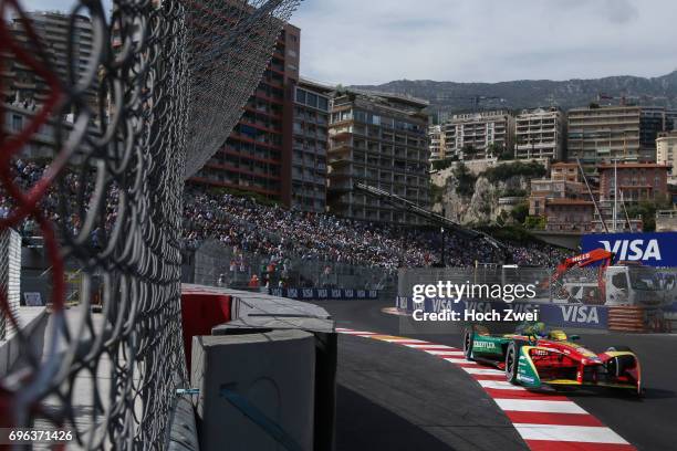 Lucas di Grassi of Brazil during the Formula-E Championship 2017 on May 13, 2017 in Monte Carlo, Monaco.