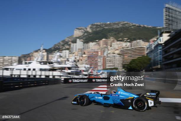 Sebastien Buemi of Switzerland during the Formula-E Championship 2017 on May 13, 2017 in Monte Carlo, Monaco.