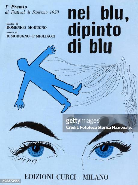 Sanremo Festival sheet music 'In the blue, painted blue', song universally known by the title 'Volare' , first prize at the Festival di Sanremo 1958...