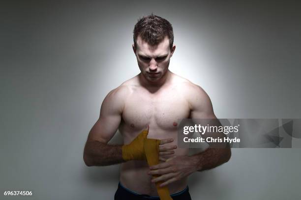 Jeff Horn poses during a training session on June 15, 2017 in Brisbane, Australia.